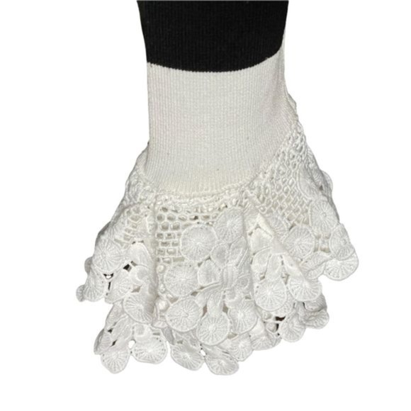 NWT Flutter Sleeve L English Factory Off Shoulder Striped Sweater Boston Proper - Picture 2 of 8